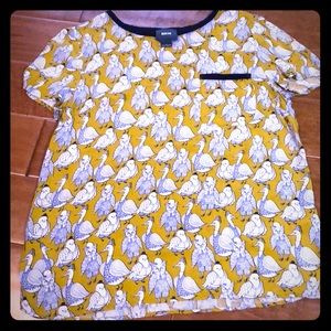 MaeveOwl Print Blouse
